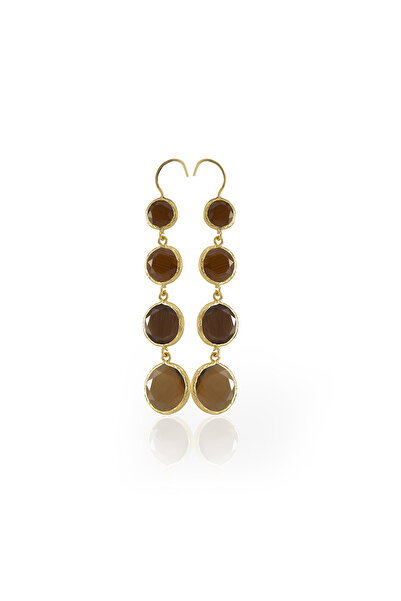 Design by Kadir Kadir Jewellery 22 Ayar Altın Kaplama Kadın Sallantılı Küpe -...