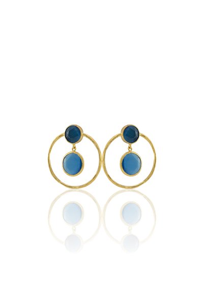 Design by Kadir Kadir Jewellery 22 Ayar Altın Kaplama Kadın Halka Küpe -El İş...