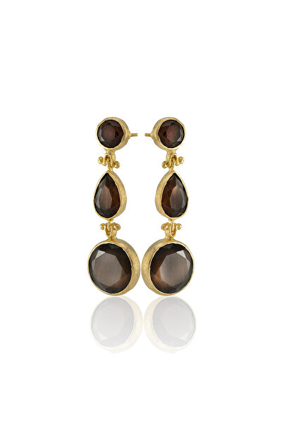 Design by Kadir Kadir Jewellery 22 Ayar Altın Kaplama Vintage Küpe -El İşçiliği Ve Hipoalerjenik Küpe