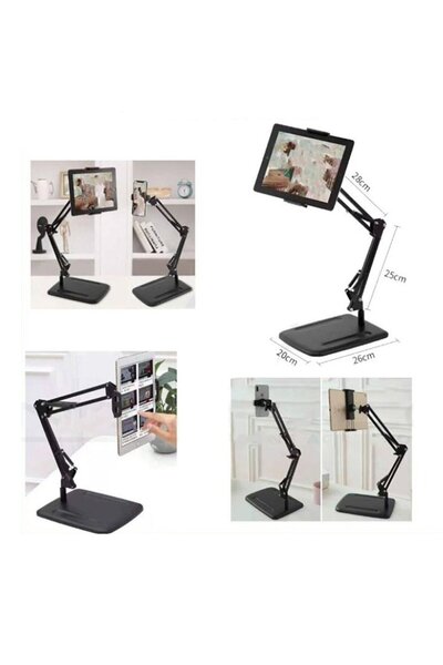 nelerbulurum Ayarlanabilir Çok Amaçlı Akrobatik Masaüstü Tablet Telefon Tutacağı