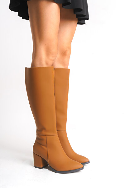 Riccon Extra Mat Taba Kadın Çizme 0012816s