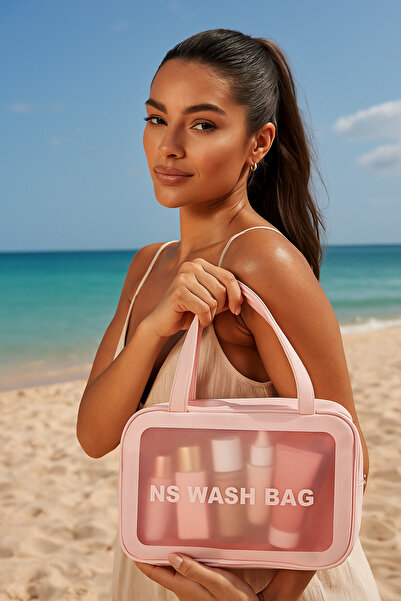 NS reliable Ns Прозора переносна сумка для ванної кімнати для подорожей для макіяжу та косметики великого розміру
