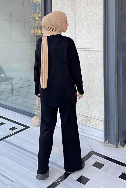 lamelif Μαύρο Σετ Τσαμιράκι με Κουμπιά στα Πλαϊνά