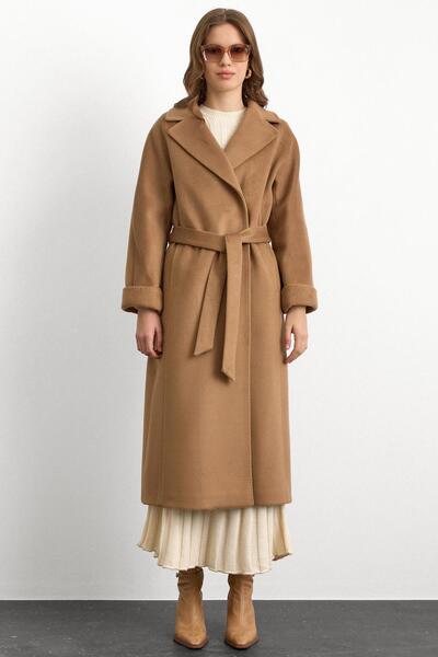 Olcay Oversize Premium Coat with Stitch Detail K. Kamel 3108