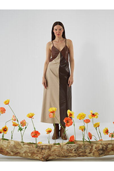 Xint Kadın Camel Regular Fit Elbise