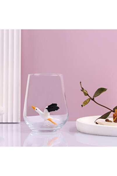 ADAMODART Stork Glass Figured Decorative Water Glass - Single