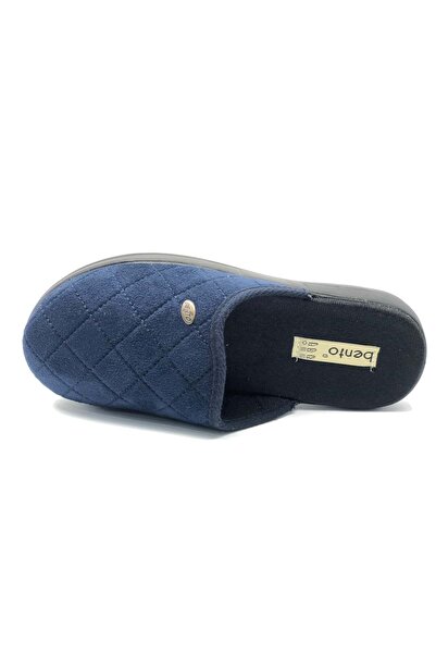 Kocamanlar Ayakkabı Bento K-670 Damat Home Slippers Orthopedic Men's Slippers Dark Blue