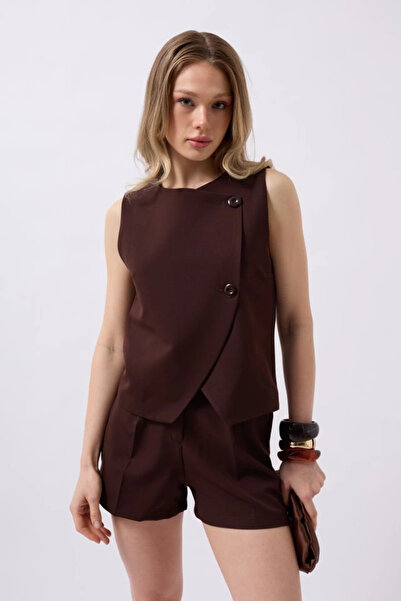 VELİZADE Πλεκτό γιλέκο με πλαϊνά κουμπιά