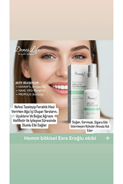 Homm Bitkisel Denes Life HOMM LIFE NEFES TAZELEYİCİ AĞIZ SPREYİ 25 ML