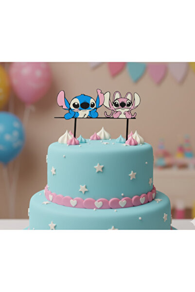 Kanem3D Stitch Pembe Mavi Pasta Süsü