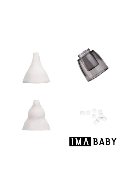 IMA BABY Set Accesorii Aspirator Nazal IMA Baby, 2 Capete Silicon, Buretei, R...