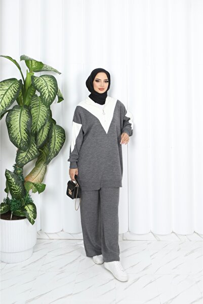 NİSUM MODA بدلة تريكو بتفاصيل رائعة