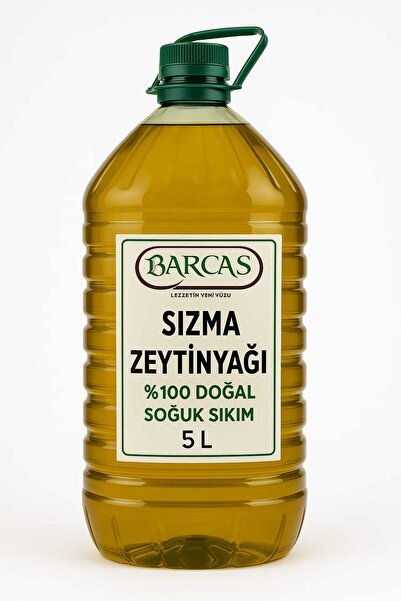 Barcas 5 LT %100 DOĞAL SOĞUK SIKIM SIZMA ZEYTİNYAĞ