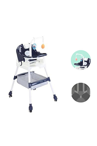 Toyska Scaun de Masa pentru Copii Pliabil cu Roti, 110 x 60 x 70 cm, Albastru