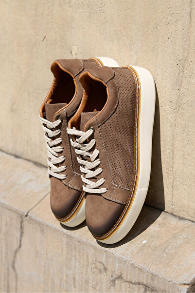 Vantaggio Ανδρικά αθλητικά παπούτσια Luzero Mink Nubuck 100% γνήσιο δέρμα διάτρητα