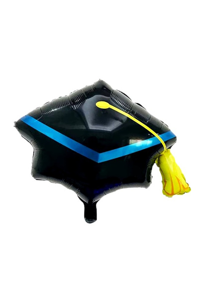 Toyska Balon din Folie Metalizata Tematica Absolvire, 56x70 cm, Negru-Albastru