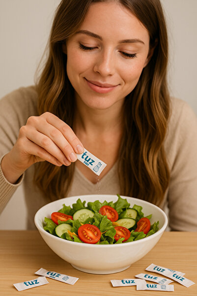 Özkan Ambalaj Temizlik 100 Adet Stick Tuz Tek Kullanımlık Paket / Paketli / S...