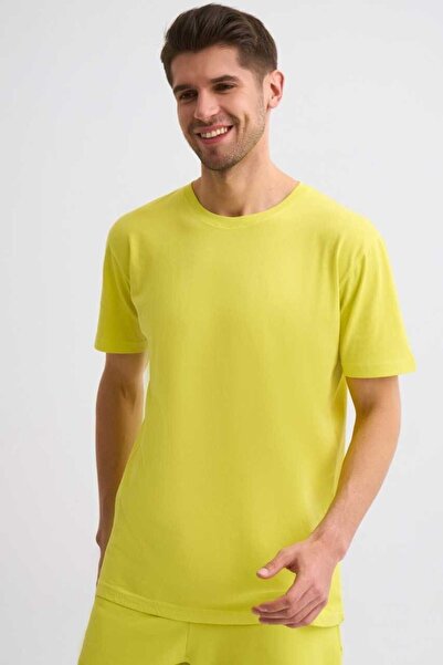 THERECOLOR Organic Cotton Short Sleeve Yellow T-Shirt - Men