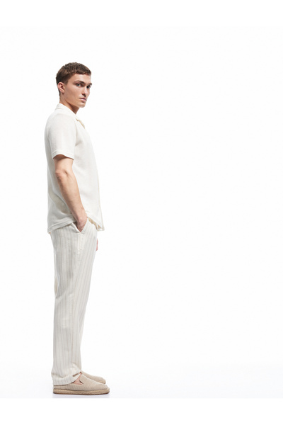 Koton Regular Fit Pocket Detailed Cotton Elastic Waist Trousers