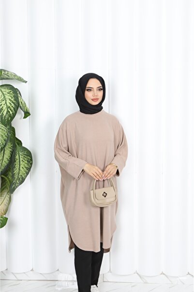 NİSUM MODA Bat Love Ribbed Tunic