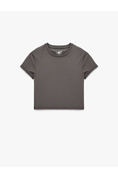 Koton Αθλητικό μπλουζάκι Slim Fit με κοντό μανίκι Crew Neck Crop