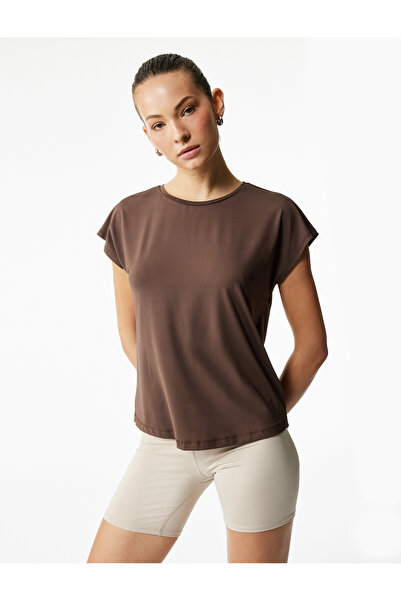 Koton Αθλητικό μπλουζάκι με κοντό μανίκι με λαιμόκοψη