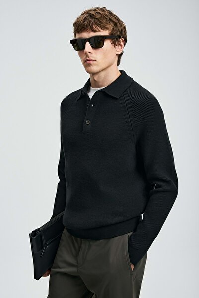 Lufian 112090170 Rufuz Kazak Men's Sweatshirt Black