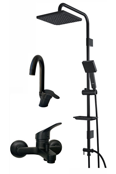 armour armatür Siyah banyo bataryası seti