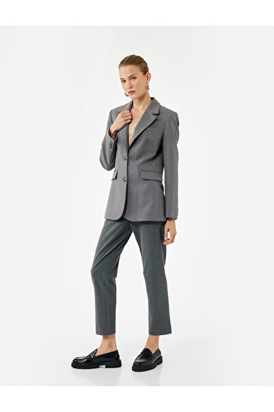 Koton Slim Fit Fleto Cepli Cigarette Kumaş Pantolon