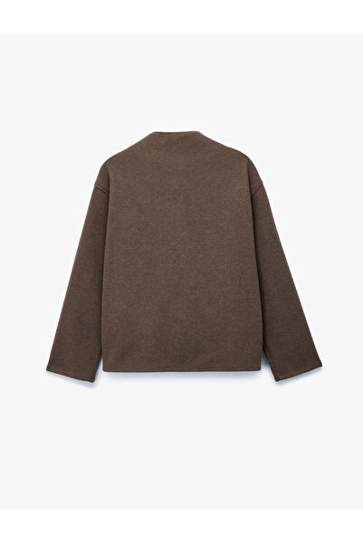 Koton Μακρυμάνικο μπουφάν με ψηλό γιακά με κουμπιά και διπλό στήθος