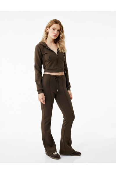 Koton Καφέ Γυναικείο Φούτερ 6Wak30007Ek