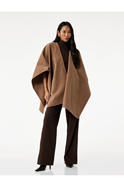 Koton Πόντσο με γιακά με μισό μανίκι με κασμίρ