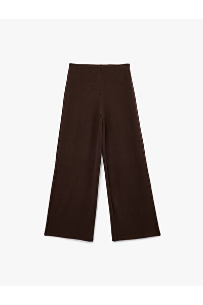 Koton Modal Kumaş Düz Geniş Paça Kumaş Pantolon