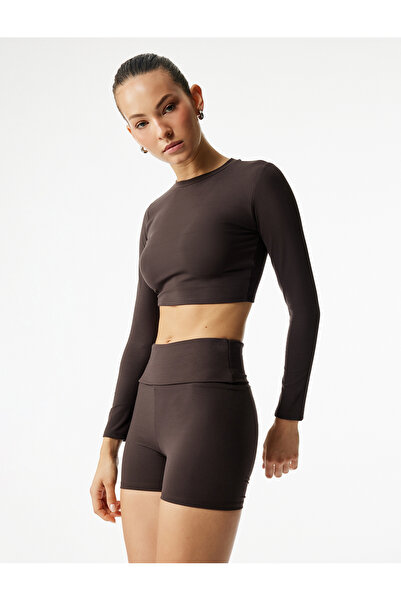 Koton Αθλητικό κολάν Biker με λεπτή εφαρμογή ψηλής μέσης με διασταύρωση πολλαπλών στρώσεων