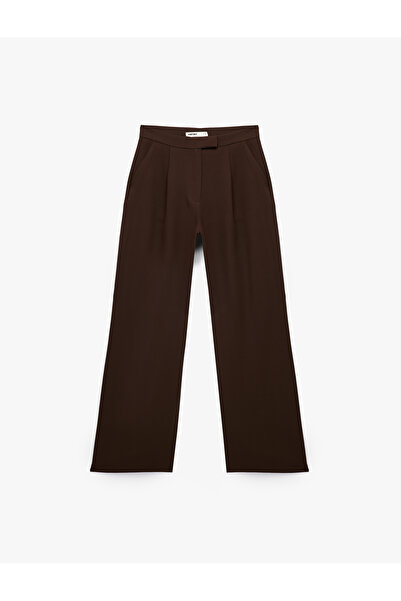 Koton Pileli Cepli Uzun Geniş Paça Palazzo Pantolon