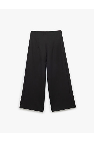 Koton Yüksek Bel Culotte Fit Kısa Geniş Paça Kumaş Pantolon