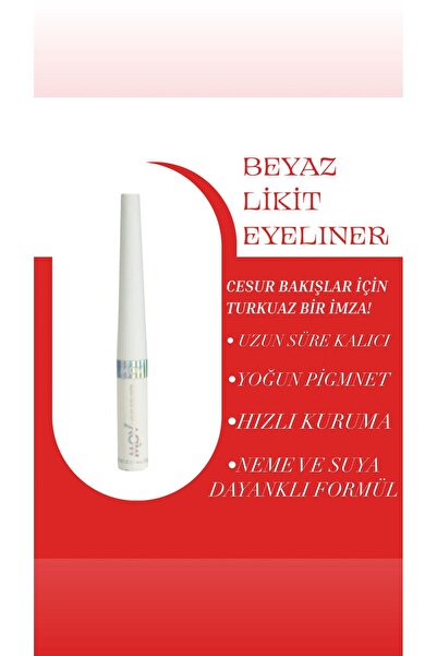 MOV Likit Eyeliner Beyaz 3.5 gr -AYDINLIK ve BELİRGİN GÖZ MAKYAJI