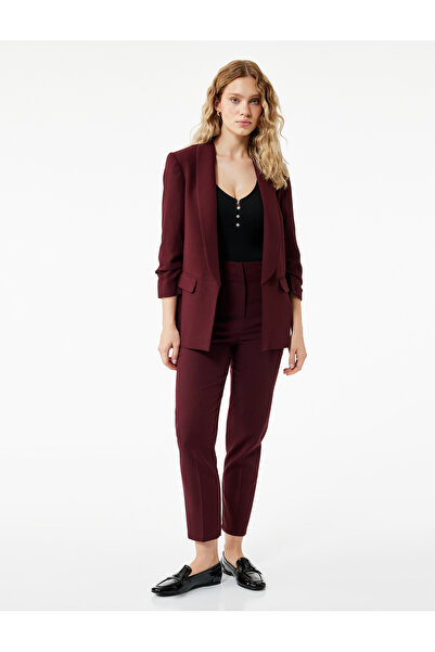 Koton Regular Fit High Waist Cigarette Fabric Trousers