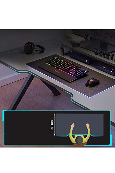 Bukela Small 140x60cm Gaming Desk with Carbon Fiber Surface