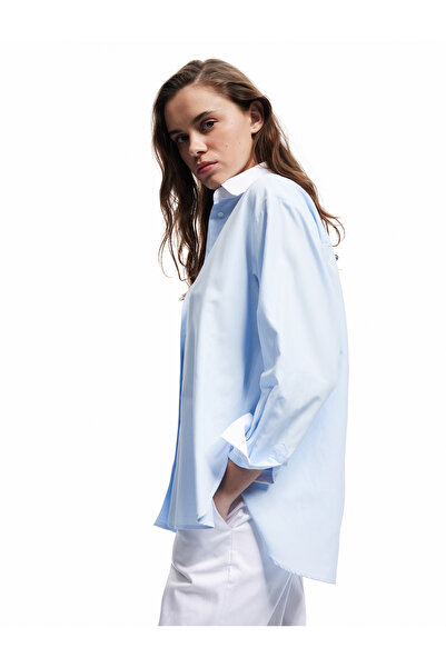 Koton Cămașă cu mânecă lungă, cu guler clasic, cu croiala confortabilă