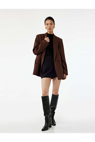 Koton Довгорукава куртка з капюшоном, оверсайз, з подвійним застібанням