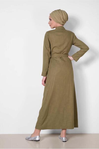 Alvina 1444 Model Hidden Buttoned Top Coat