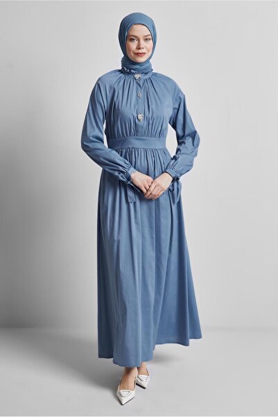 Alvina Stone Detailed Dress 44695