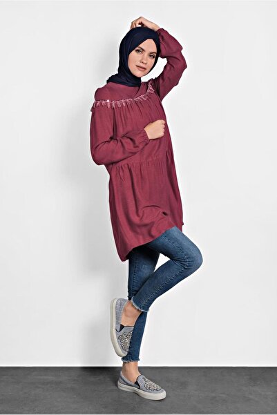 Alvina Sequined Tunic with Sequins and Tassels 40116