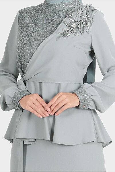 Alvina Stone Flower Double Skirt Suit 30282