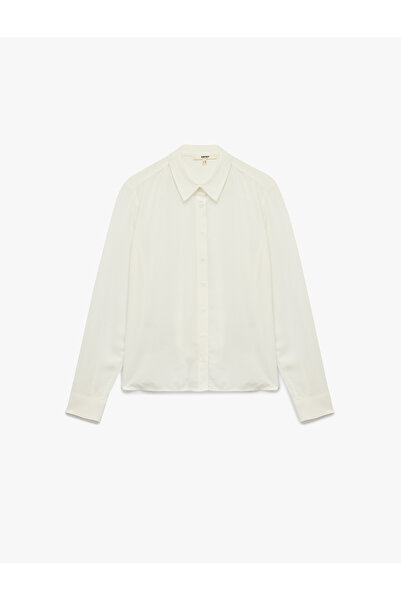 Koton Regular Fit Long Sleeve Classic Collar Viscose Shirt