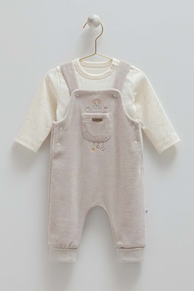 Caramell Star Point Front Pocketed Blouse Salopet Gray