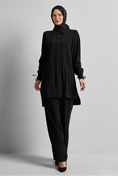 Alvina Shirt Collar with Pants Suit 44483-1