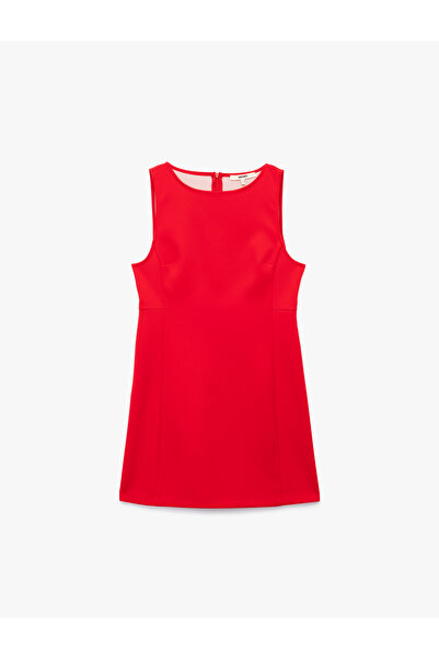 Koton Slim Fit Sleeveless Crew Neck Mini Dress