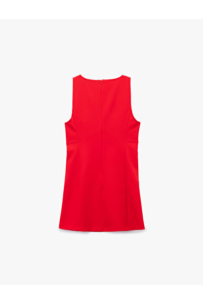 Koton Slim Fit Sleeveless Crew Neck Mini Dress